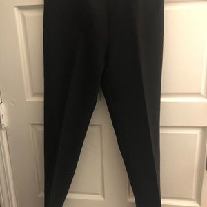 Tory Burch Navy wool pants with leather waistband